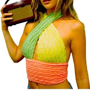 Halter neck bandage crop top